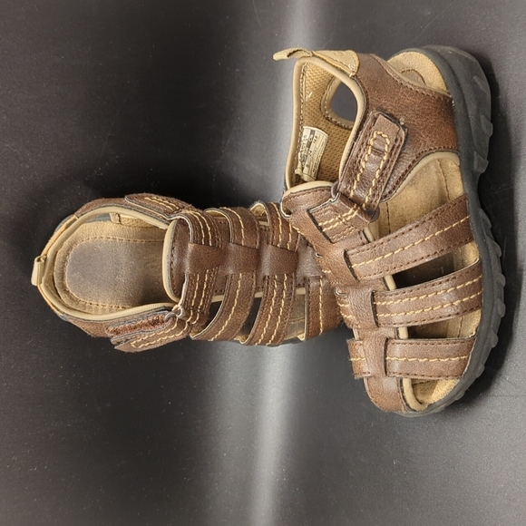 Carter's Brown Fishermen Sandals Boys Toddler - Size 8 - Picture 3 of 6
